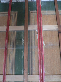 Photograph - Old wallpaper, Port Melbourne Council Chamber, David Thompson, 27 Jun 2006