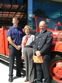Photograph - Station Officer, Shirley Videion and Phillip Bencraft, Fire in the Borough Launch, David Thompson, 2008