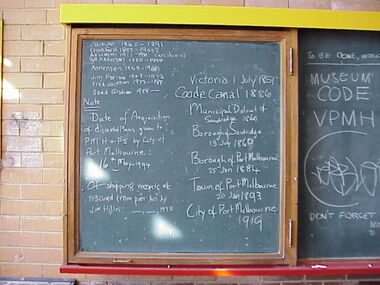 Photograph - Blackboard, PMHPS Rooms, St Joseph's School, David Thompson, c1995-1996