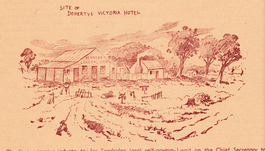 Drawing - Bay Street, Site of Dohertys Victoria Hotel, 1850s