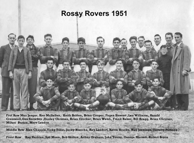 Photograph, Rossy Rovers Club Football Team 1951, 1951