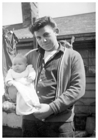 Photograph - Bill Schink with baby sister, Jenny, 1959