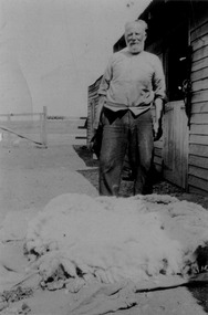 Photograph - Arthur Butcher (Snr) with fleece