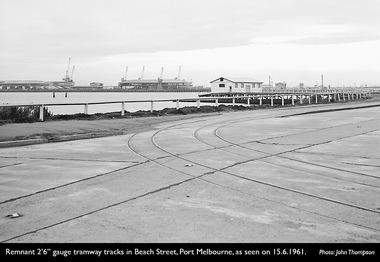 Photograph - Tramway along Beach Street, Port Melbourne 15 Jun 1961, John Thompson, 15 Jun 1961