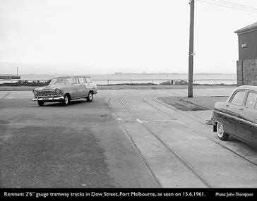 Photograph - Tramway along Beach Street, Port Melbourne 15 Jun 1961, John Thompson, 15 Jun 1961