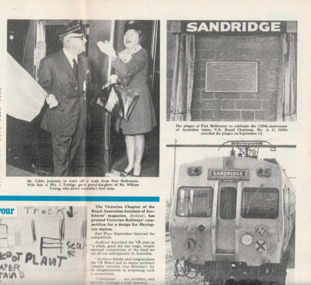 Magazine, Sandridge Line opened 120 years ago, October 1974