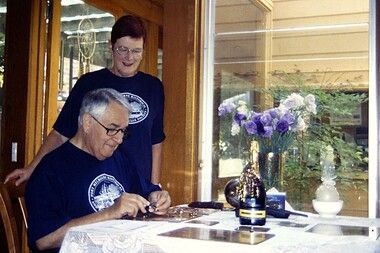 Photograph - At Home in Port, Ted & Maralyn KOBELT, Robyn Clinch, 16 Mar 2002