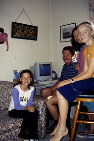 Photograph - At Home in Port, (L to R) Simone ALLEN, Garry ALLEN, Andrea ELLIS and Michaela ELLIS, Robyn Clinch, 16 Mar 2002