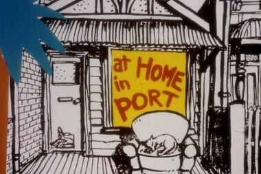 Photograph - At Home in Port, introductory slide, Robyn Clinch, Mar 2002