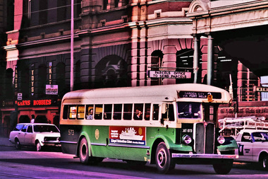 Photograph - Garden City bus leaving Hearns Hobbies stop in City