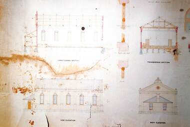 Photograph - Town Hall, Sandridge plan preconservation, 1995