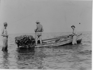 Photograph - Landorf's Fishing Boat, Sandridge Beach, c1945