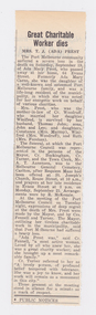 Newspaper - Obituary, Ada Mary Prest, 26 Sep 2026