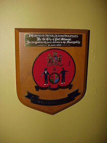Photograph - City of Port Melbourne Plaque, Mayor, Liana Thompson, 1994