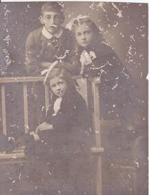 Photograph - Harold, Amy and Nancy WHATTY, Henry Martin Whatty, early 1900s