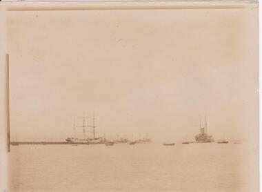 Photograph - HMS Mildura in Hobsons Bay, Henry Martin Whatty, late 1800s - early 1900s