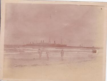 Photograph - Children on the Beach, Henry Martin Whatty, late 1800s - early 1900s