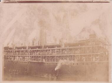 Photograph - Berthed ship, Henry Martin Whatty, late 1800s - early 1900s