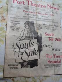 Photograph - Port Theatre News, 27 Dec 1923