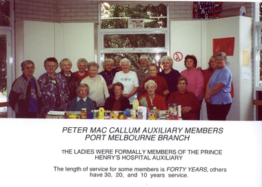 Photograph - Peter MacCallum Auxilary Members, early 1990s