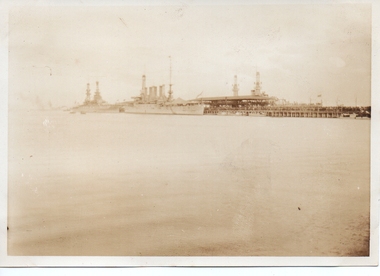 Photograph - USS Pennsylvania, USS Seattle and USS Oklahoma at Princes Pier, Ray GRUNEKLEE, 1925