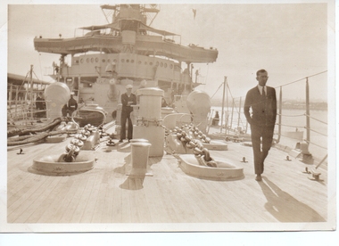 Photograph - Foredeck, USS Seattle at Princes Pier, Ray GRUNEKLEE, 1925