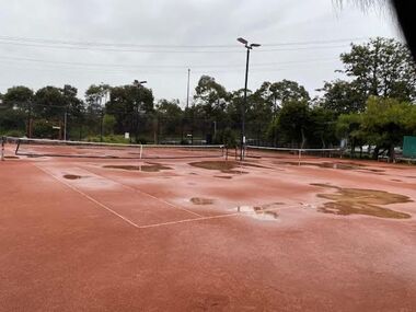 Photograph - PMTC Wet Tennis Courts, 2000s
