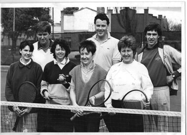 Photograph - PMTC Group Posing with Tennis Racquets