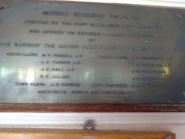 Photograph - Plaque PMTC Pavilion Opening 1970