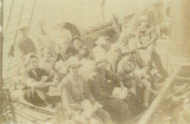 Photograph - Gilder family photograph aboard ship WW1, Port Melbourne, 1916