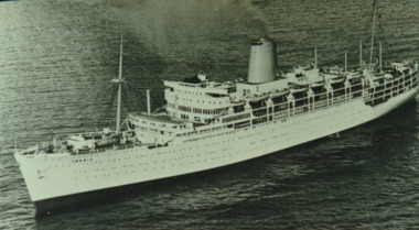 Photograph - Immigrant and passenger ships at Station Pier and Princes Pier, Port Melbourne. Iberia, Ron Laing, 1960s