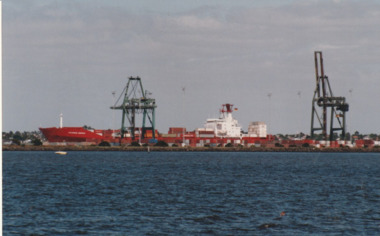Photograph - Shipping using Webb Dock, Williamstown and various River Yarra berths. Columbus America, Ron Laing, 1986 - 1999
