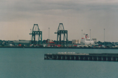 Photograph - Shipping using Webb Dock, Williamstown and various River Yarra berths. Queensland Star, Ron Laing, 1986 - 1999