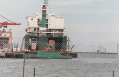 Photograph - Shipping using Webb Dock, Williamstown and various River Yarra berths. Searoad Tamar, Ron Laing, 1986 - 1999