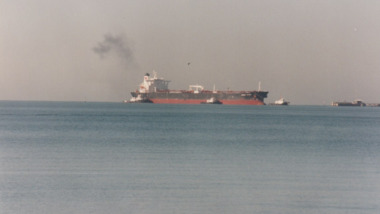 Photograph - Shipping using Webb Dock, Williamstown and various River Yarra berths. Samas Spirit, Ron Laing, 1986 - 1999