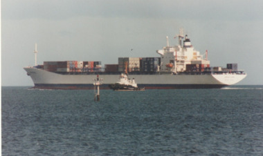 Photograph - Shipping using Webb Dock, Williamstown and various River Yarra berths. Arafura, Ron Laing, 1986 - 1999