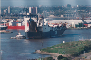 Photograph - Shipping using Webb Dock, Williamstown and various River Yarra berths. CGM Rabelis, Ron Laing, 1986 - 1999