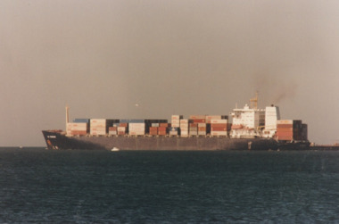 Photograph - Shipping using Webb Dock, Williamstown and various River Yarra berths. Zim Brisbane, Ron Laing, 1986 - 1999