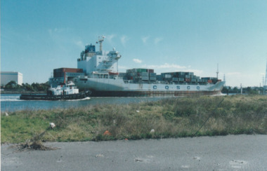 Photograph - Shipping using Webb Dock, Williamstown and various River Yarra berths, Ron Laing, 1986 - 1999