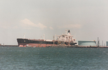 Photograph - Shipping using Webb Dock, Williamstown and various River Yarra berths. Palm Monarch, Ron Laing, 1986 - 1999