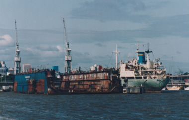 Photograph - Shipping using Webb Dock, Williamstown and various River Yarra berths. Duke & Orr Dry Dock, Ron Laing, 1986 - 1999