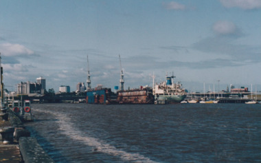 Photograph - Shipping using Webb Dock, Williamstown and various River Yarra berths. Duke & Orr Dry Dock, Ron Laing, 1986 - 1999