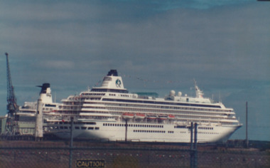 Photograph - Various cruise ships at Station Pier, Port Melbourne. Crystal Harmony, Ron Laing, 1986 - 1999