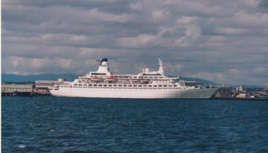 Photograph - Various cruise ships at Station Pier, Port Melbourne. Pacific Princess, Ron Laing, 1986 - 1999