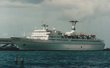 Photograph - Various cruise ships at Station Pier, Port Melbourne. Maxim Gorky, Ron Laing, 1986 - 1999