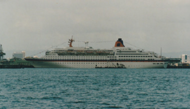 Photograph - Various cruise ships at Station Pier, Port Melbourne. Europa, Ron Laing, 1986 - 1999