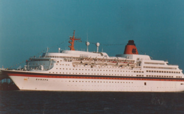 Photograph - Various cruise ships at Station Pier, Port Melbourne. Europa, Ron Laing, 1986 - 1999