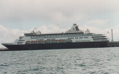Photograph - Various cruise ships at Station Pier, Port Melbourne. Maasdam, Ron Laing, 1986 - 1999