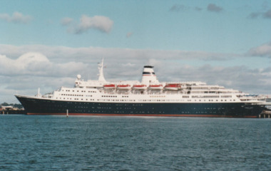 Photograph - Various cruise ships at Station Pier, Port Melbourne. Marco Polo, Ron Laing, 14 Mar 1995
