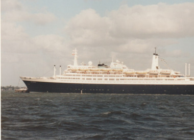 Photograph - Various cruise ships at Station Pier, Port Melbourne. Rotterdam, Ron Laing, 1986 - 1999